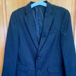 CHAPS Boy's Formal Separate Suit Jacket Blazer Black Fully Lined Size 16R